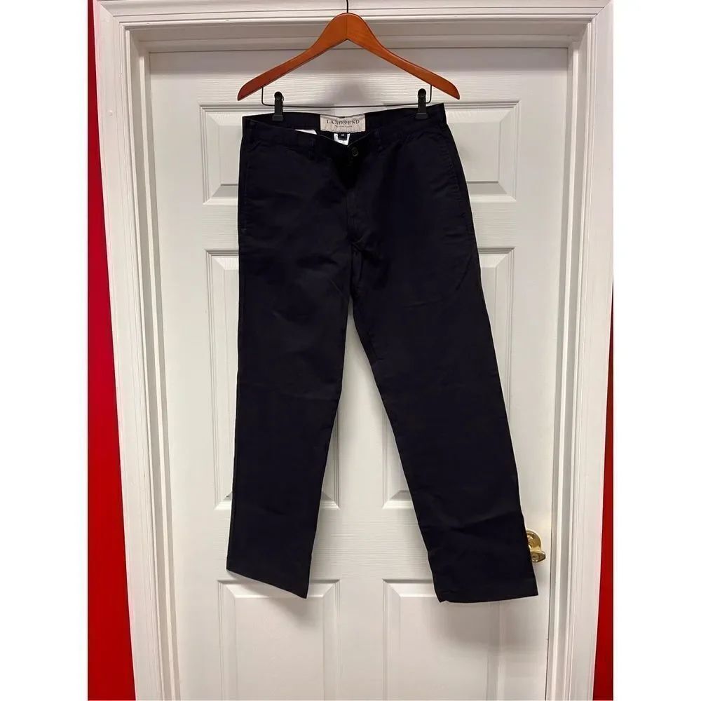 Lands’ End Navy Legacy Chino Pants sz 33